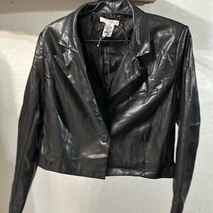 Crop Leather jacket